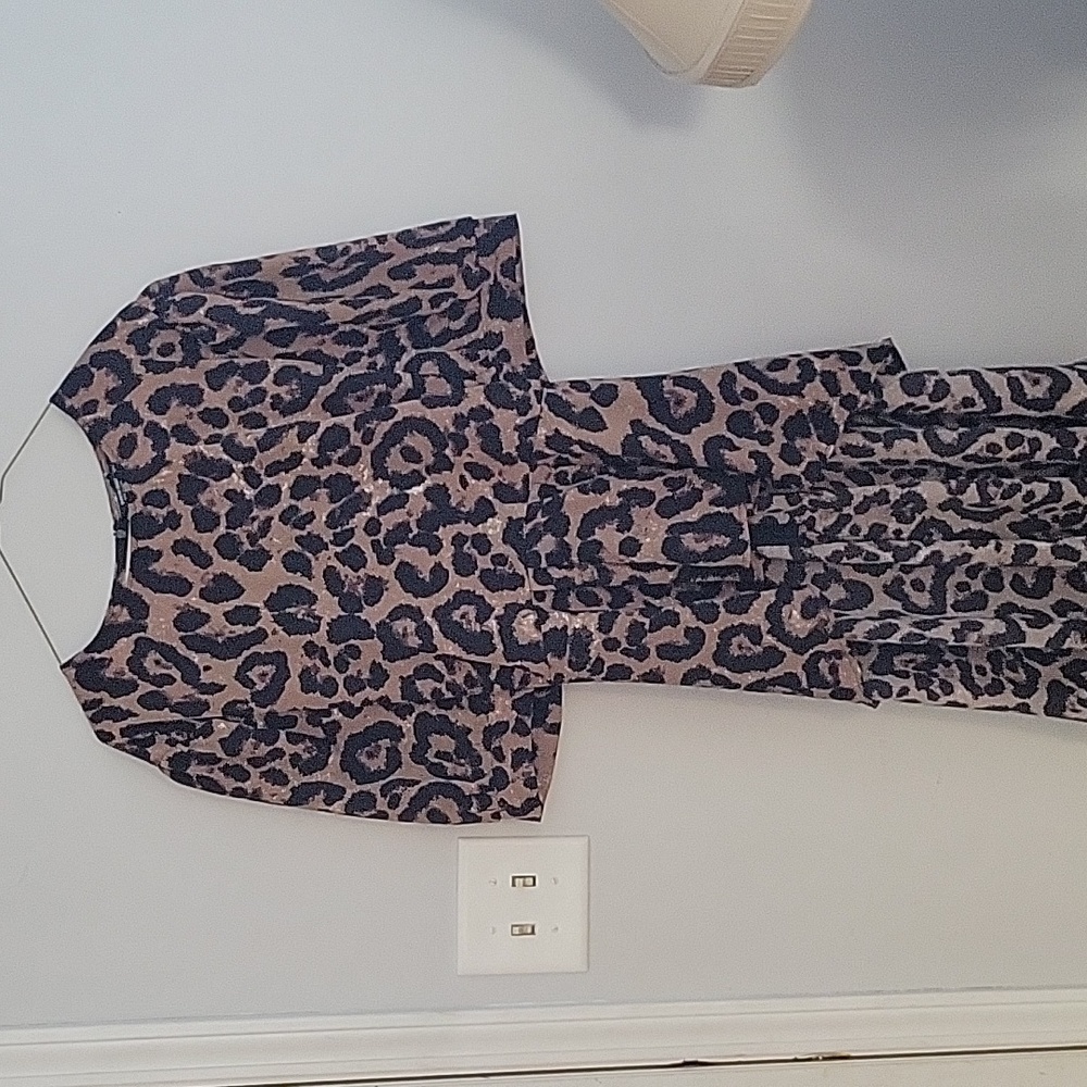 Women's Plus Size Leopard Print Blouse